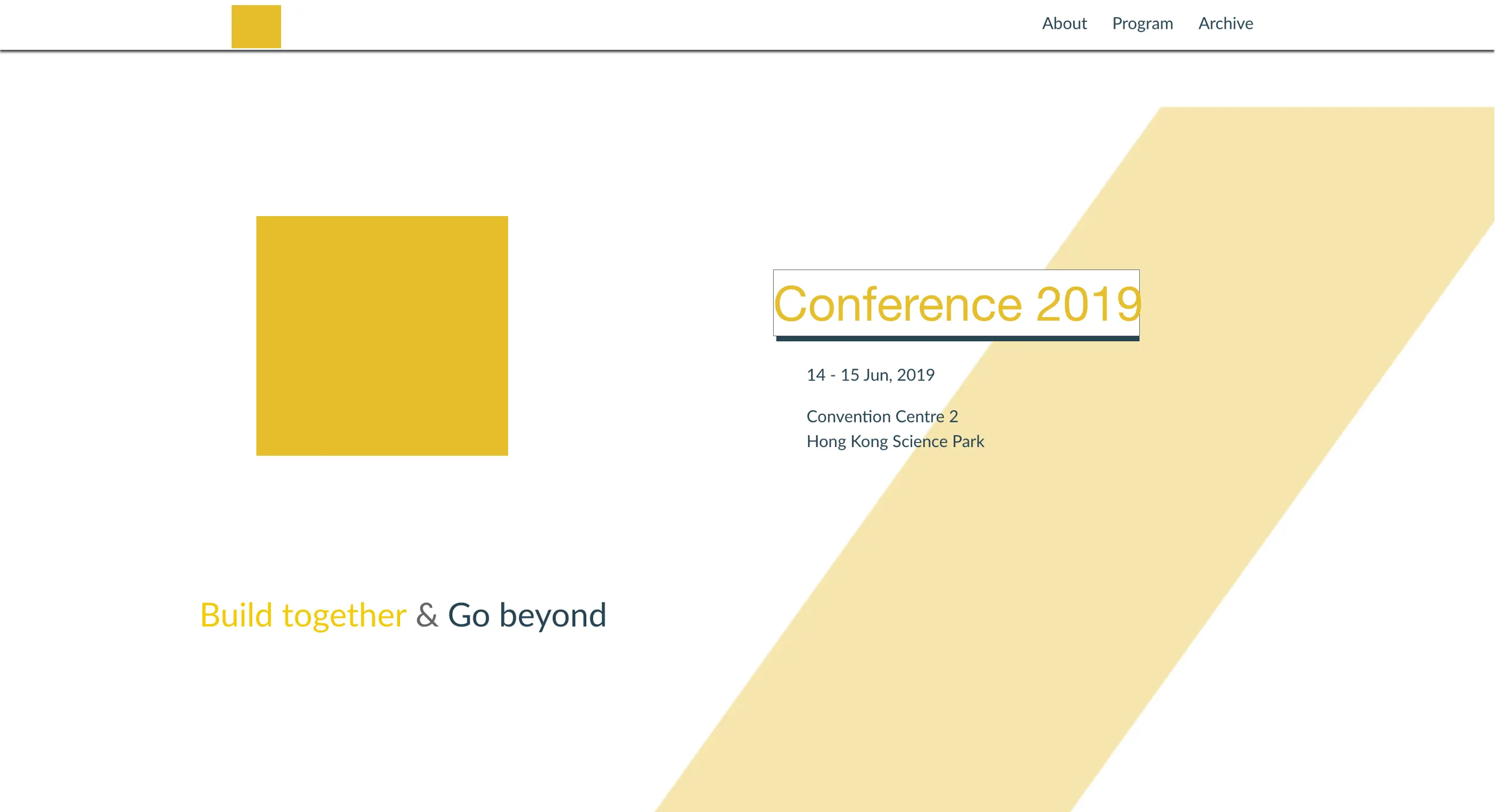Masked Conference Brand New Landing Page due to the complaint of logo and conference name (ask me if you want to see the original one)